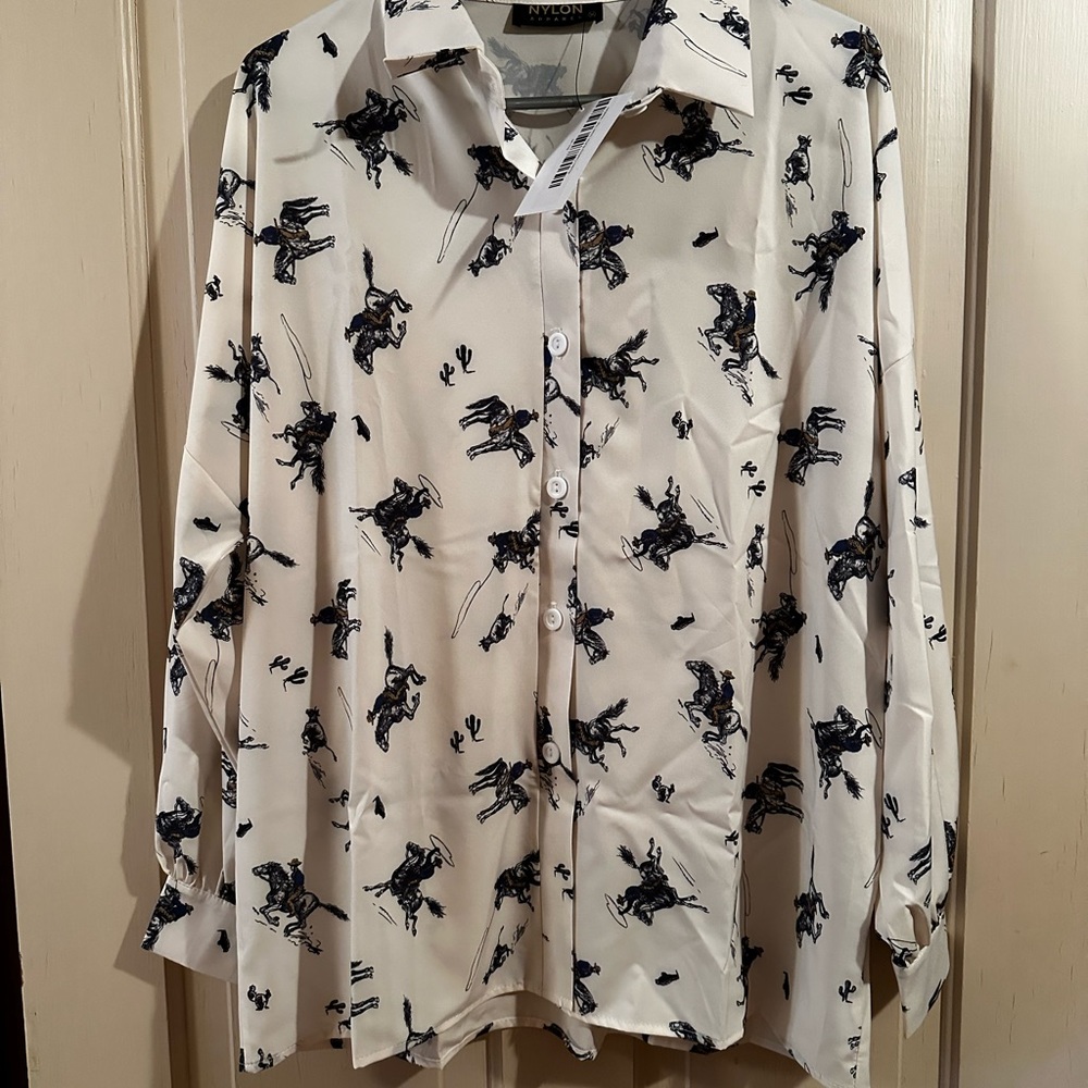 Oversized button up blouse